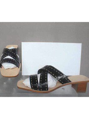 New Rare Vintage Ghurka Sandals Shoes!  7.5 or 8  Black With Tan Detail  ITALY